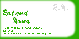 roland mona business card
